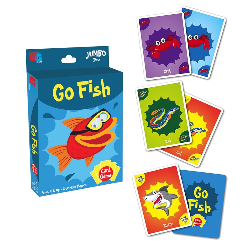 University Games Go Fish Card Game - Jumbo Size, Colorful Animal Cards for Kids Ages 4 and Up, Fun Family and Educational Game - Image 3